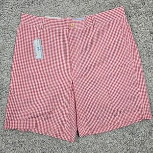 Southern Tide Men Seersucker Gingham Flat Front Shorts Size 35 Coastal‎ Resort